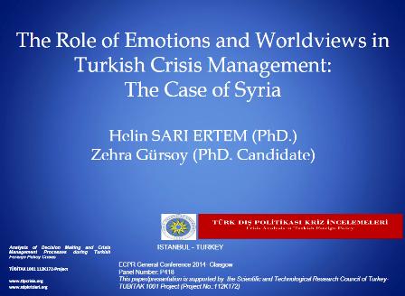 The Role of Emotions and Worldviews in Turkish Crisis Management:The Case of Syria
